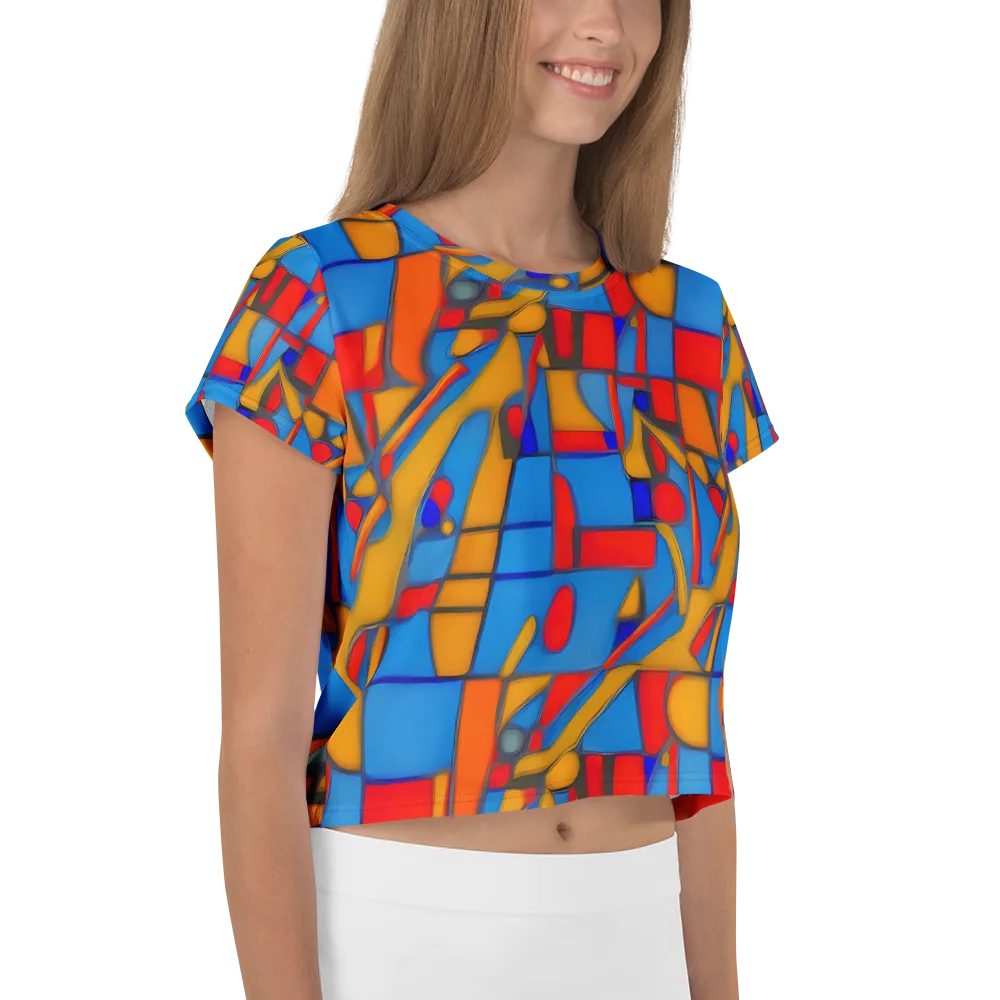 Colorblock Current on Crop Tee — Right