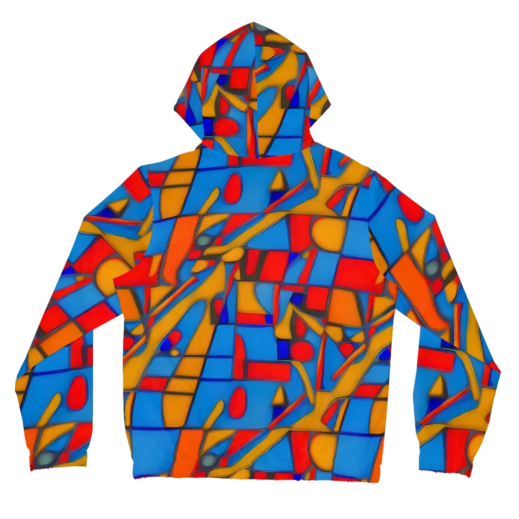Colorblock Current on Women's Full-Zip Hoodie — Back