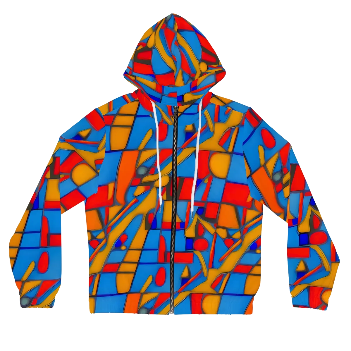 Colorblock Current on Women's Full-Zip Hoodie — Front
