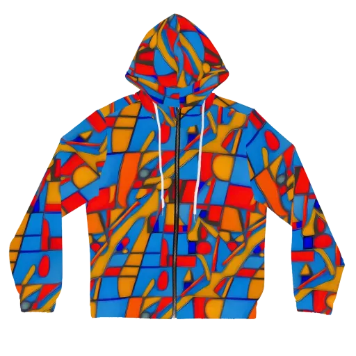 Colorblock Current on a Women's Full-Zip Hoodie