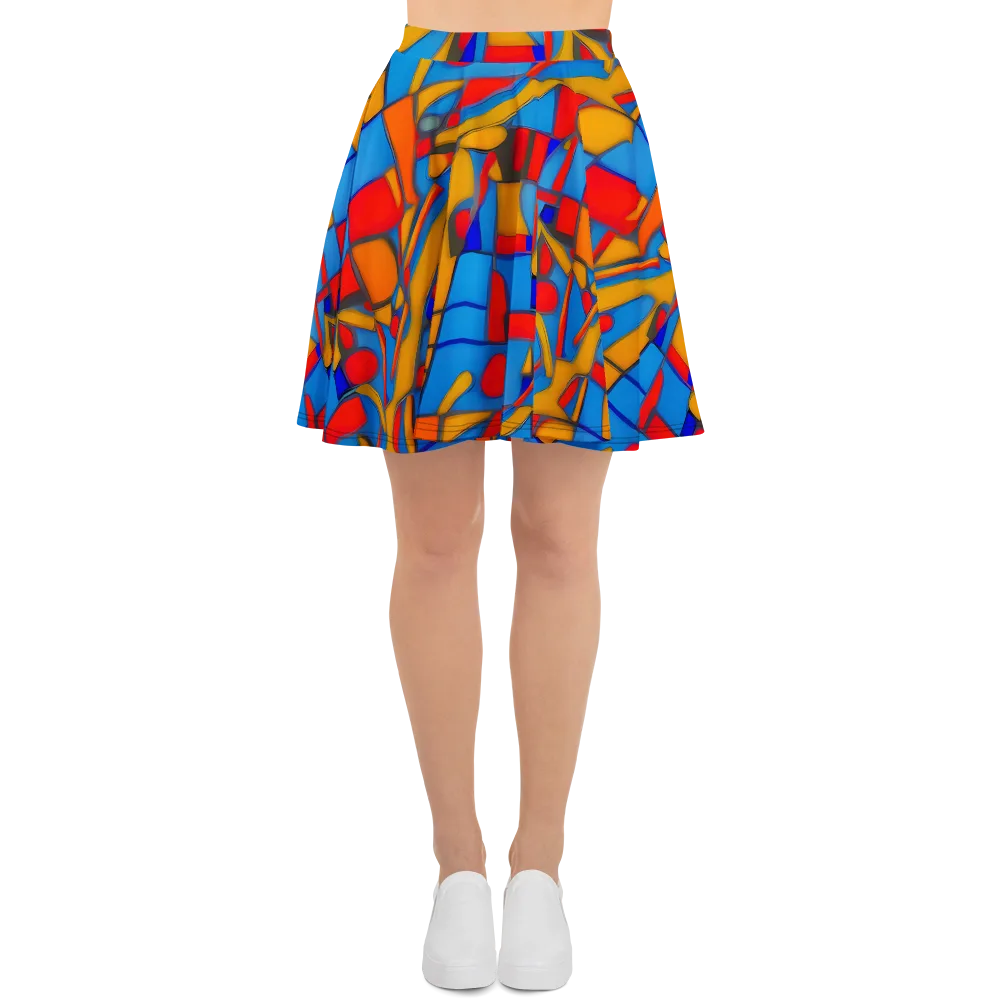 Colorblock Current on Skater Skirt — Front