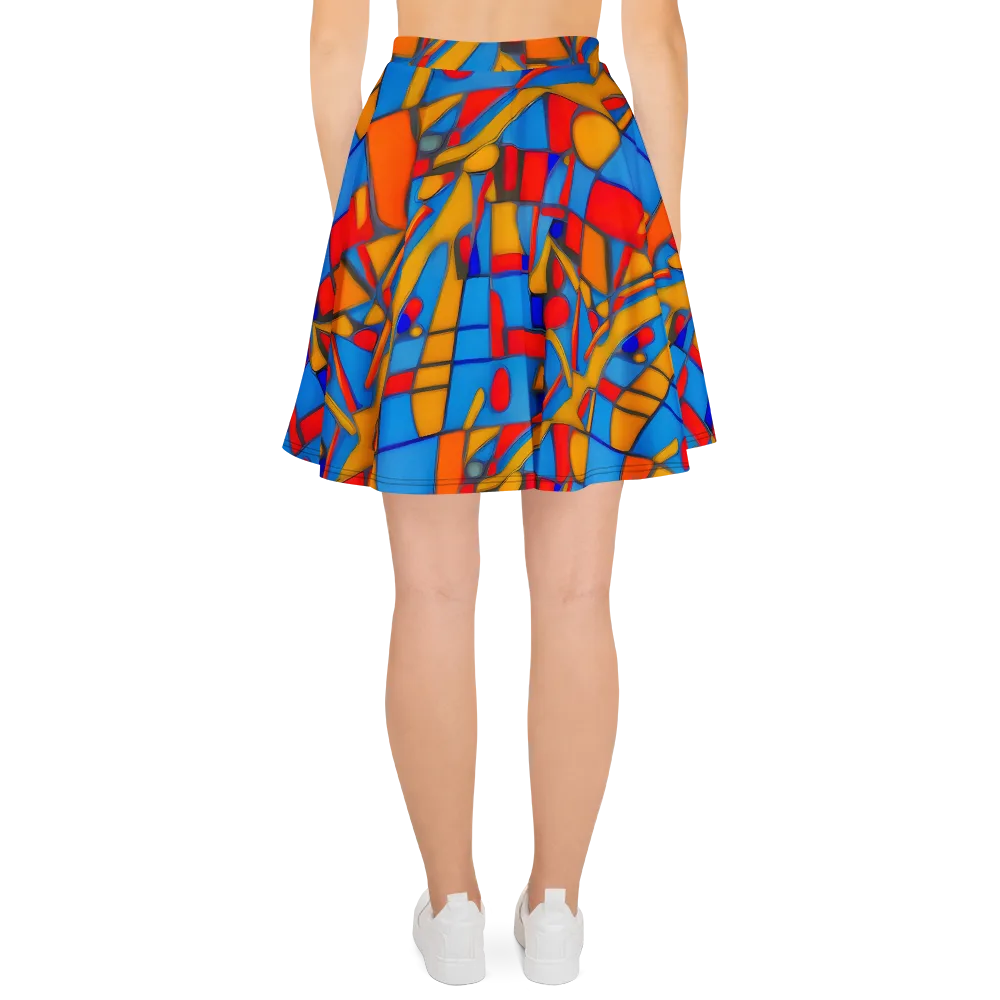 Colorblock Current on Skater Skirt — Back