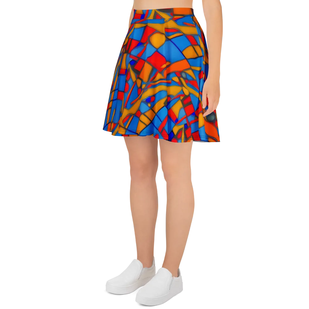Colorblock Current on Skater Skirt — Left