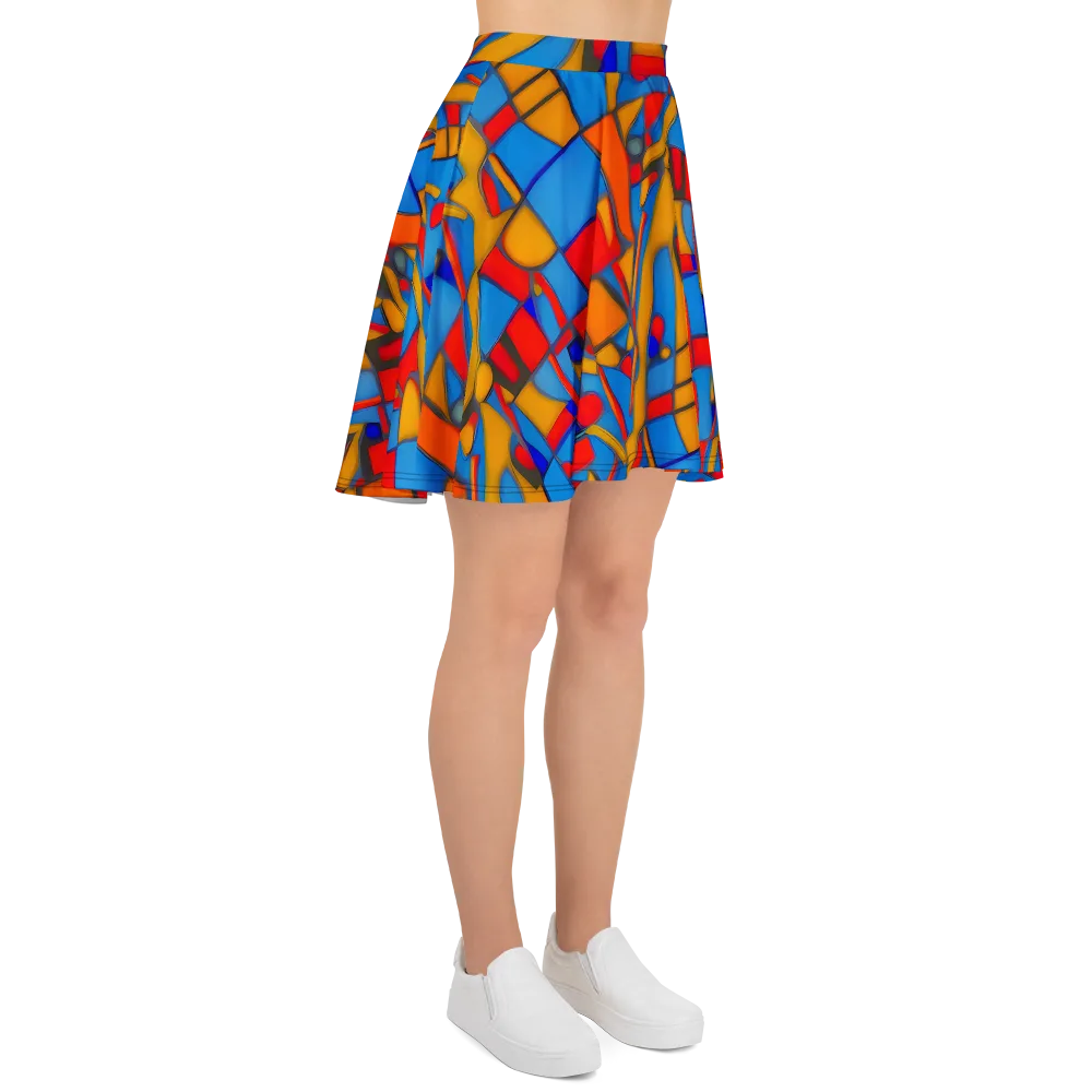 Colorblock Current on Skater Skirt — Right