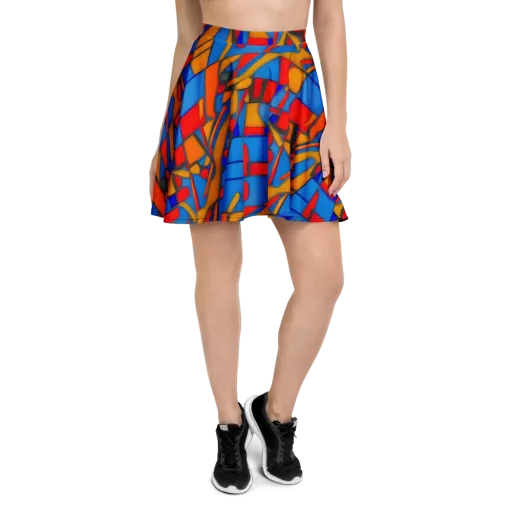 Colorblock Current on a Skater Skirt