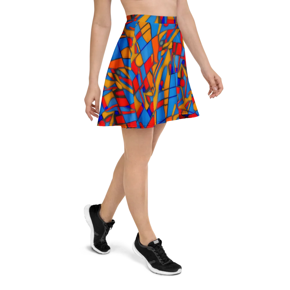 Colorblock Current on Skater Skirt — Right