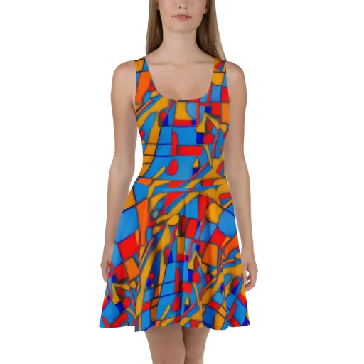 Colorblock Current on a Skater Dress