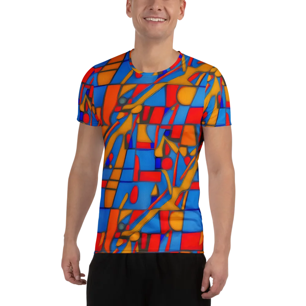 Colorblock Current on Men's Athletic T-Shirt — Front