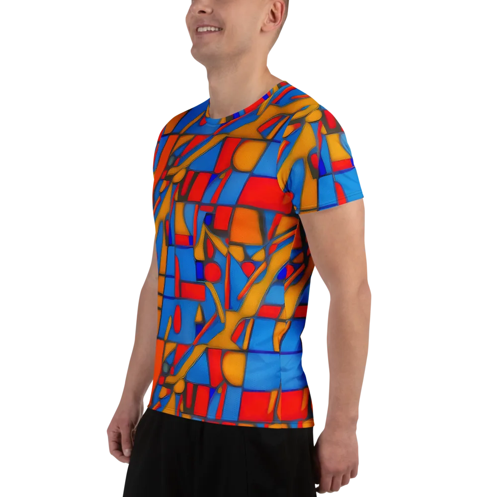 Colorblock Current on Men's Athletic T-Shirt — Left