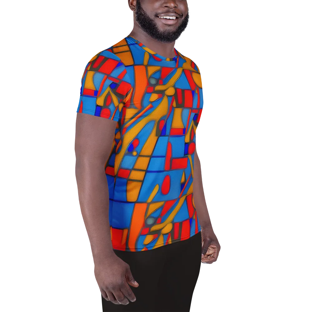 Colorblock Current on Men's Athletic T-Shirt — Right