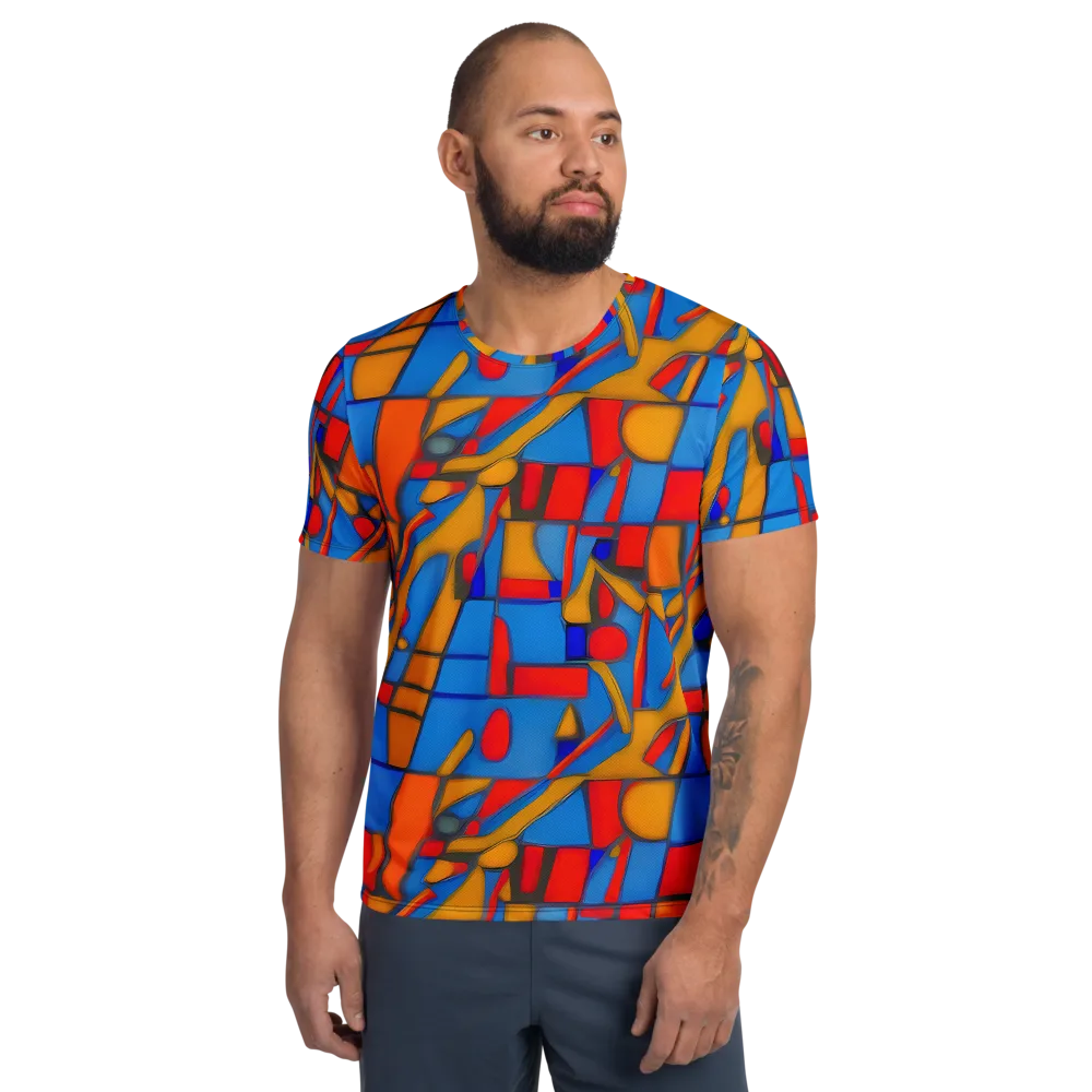 Colorblock Current on Men's Athletic T-Shirt — Front