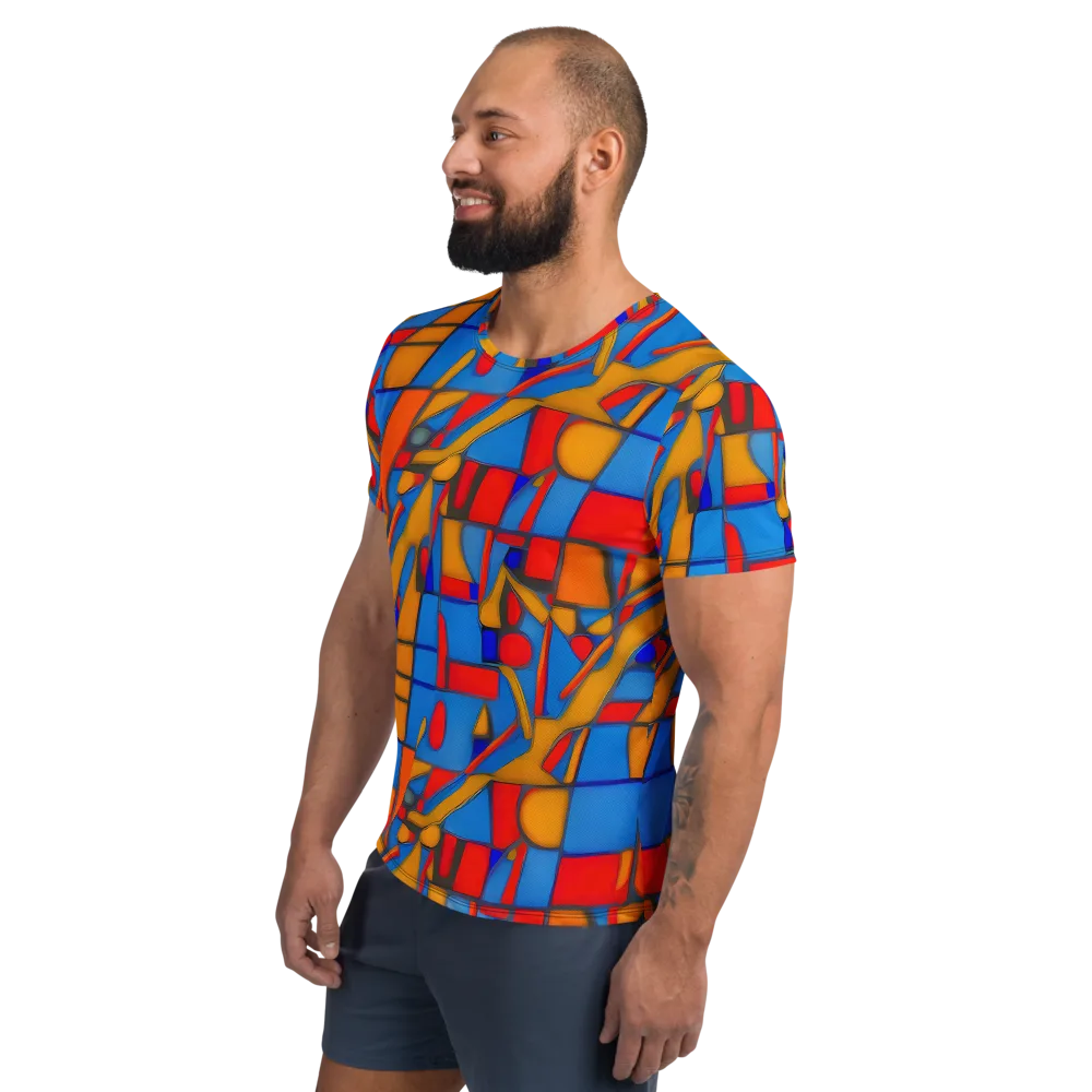 Colorblock Current on Men's Athletic T-Shirt — Left