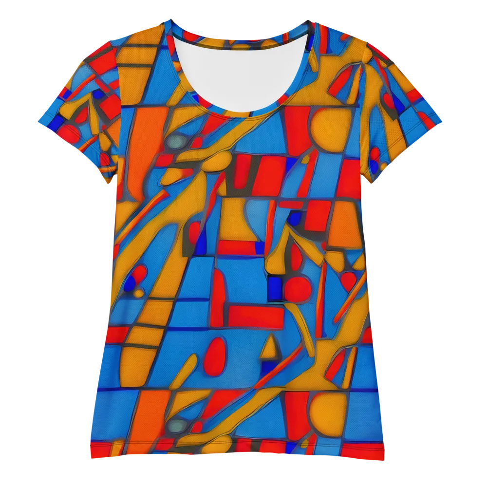 Colorblock Current on Women's Athletic T-Shirt — Front