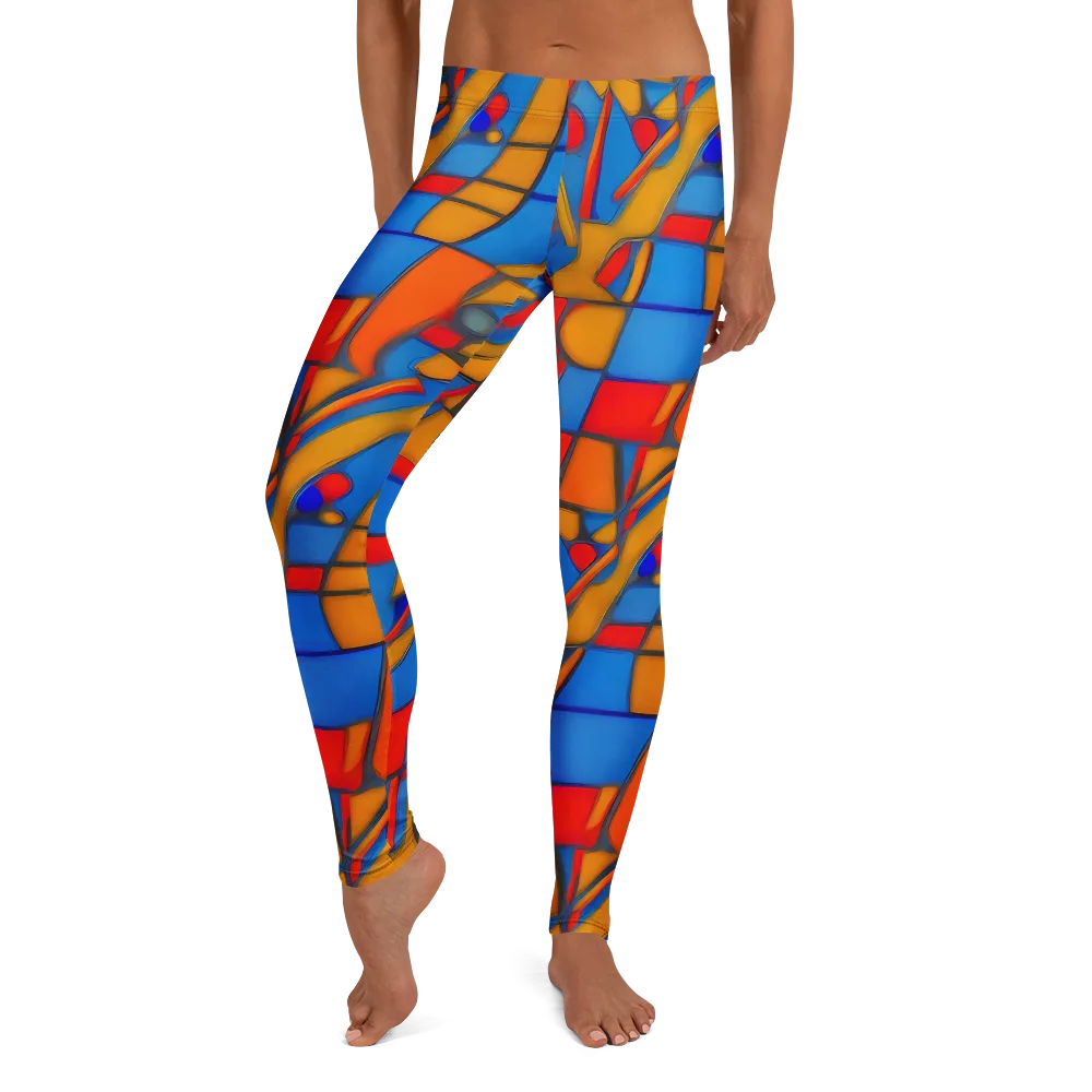 Colorblock Current on Leggings — Front