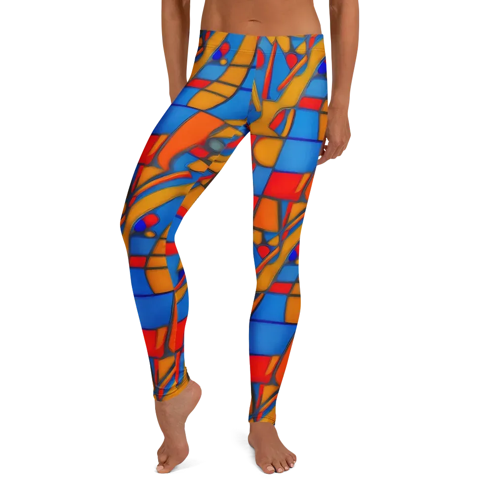Colorblock Current on Leggings — Front