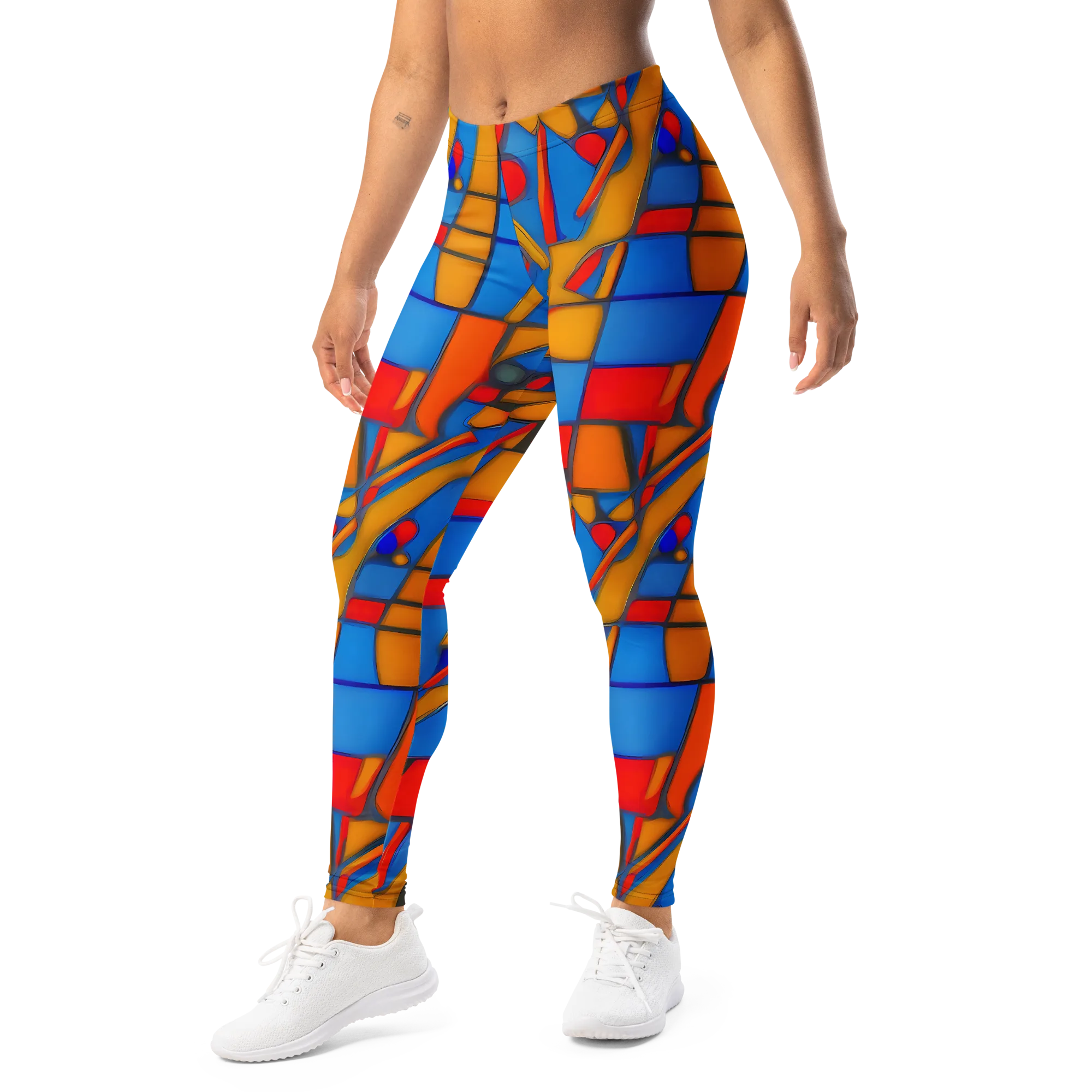 Colorblock Current on Leggings — Left Front