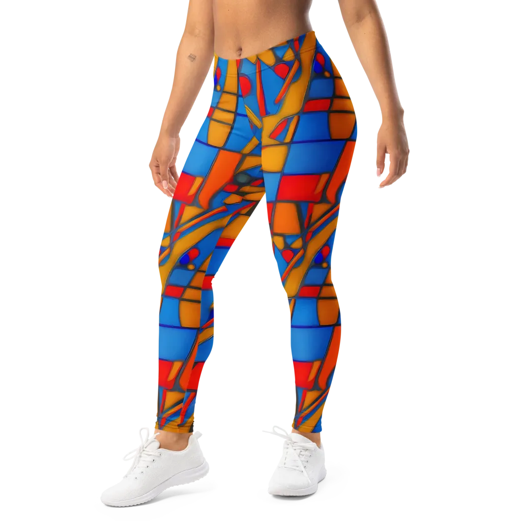 Colorblock Current on Leggings — Left Front