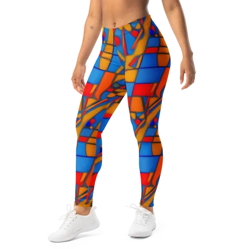 Colorblock Current on a Leggings