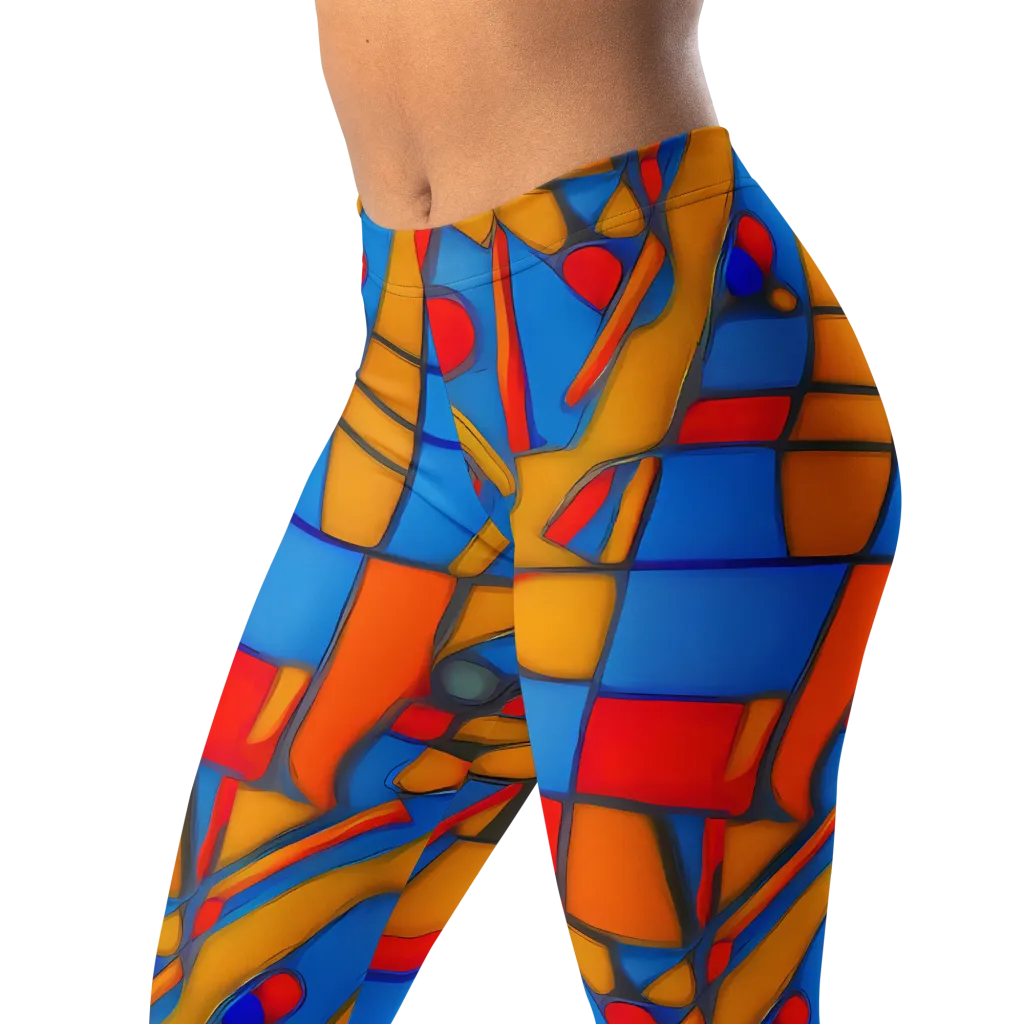 Colorblock Current on Leggings — Left Front