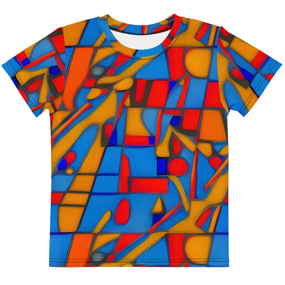 Colorblock Current on Kids Crew Neck T-Shirt — Front