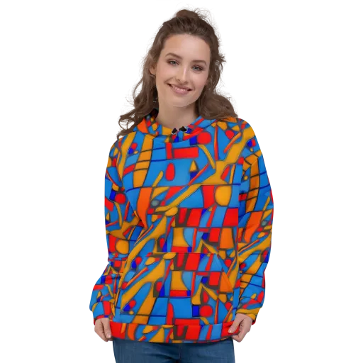 Colorblock Current on a Hoodie