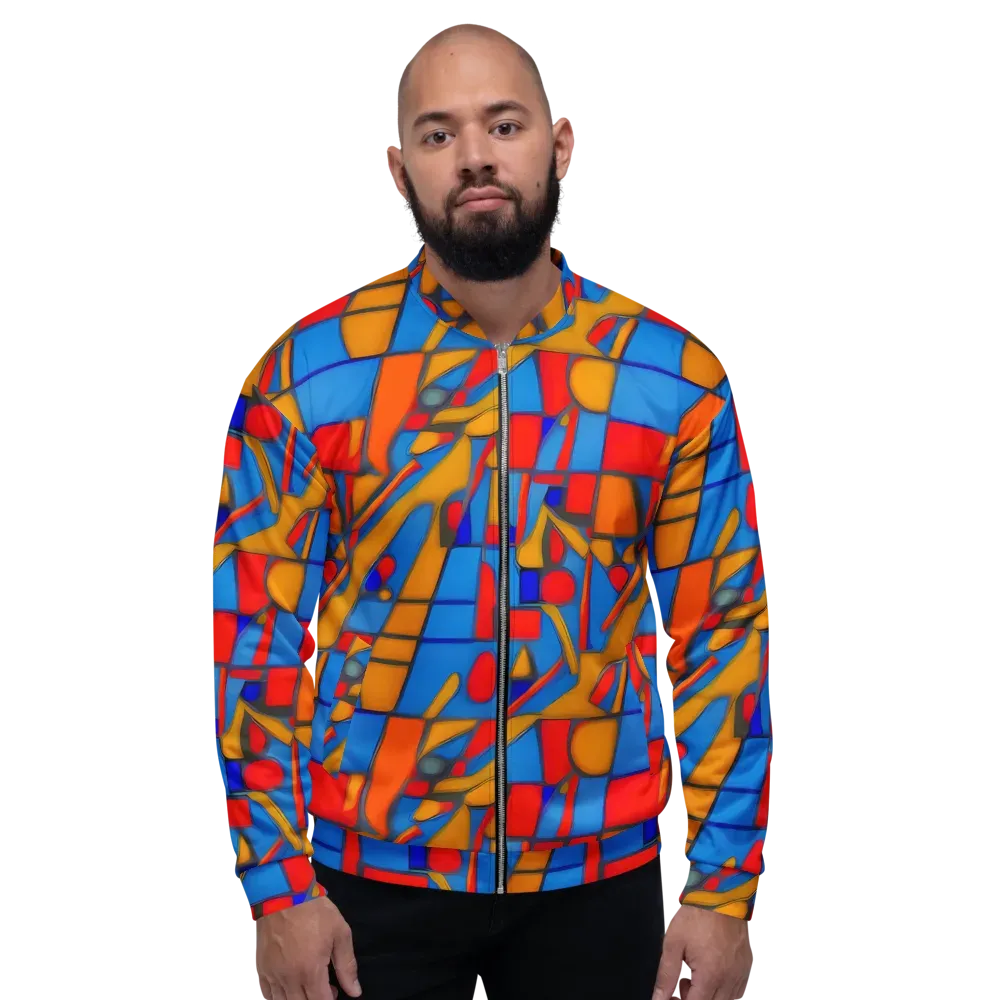 Colorblock Current on Bomber Jacket — Front