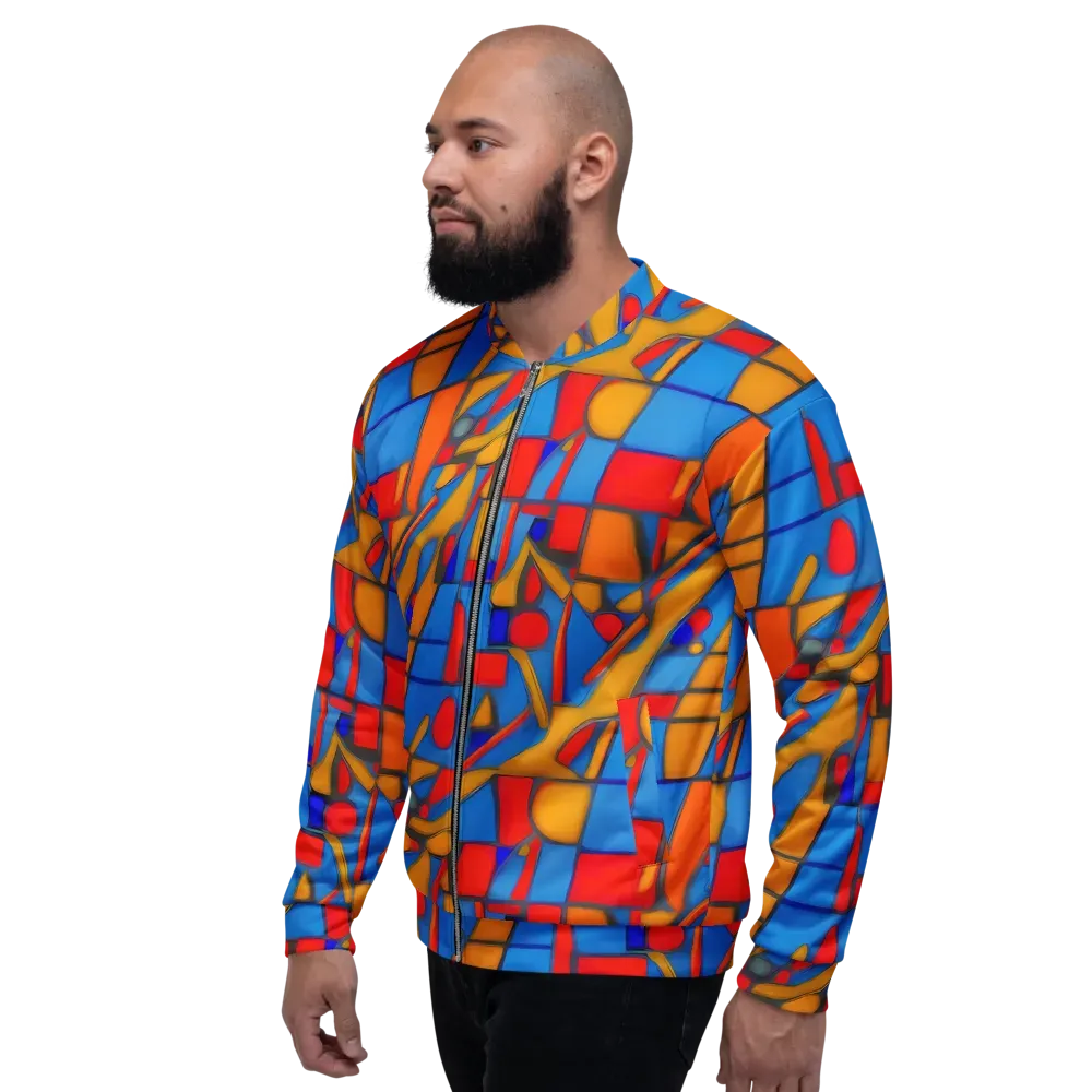 Colorblock Current on Bomber Jacket — Left