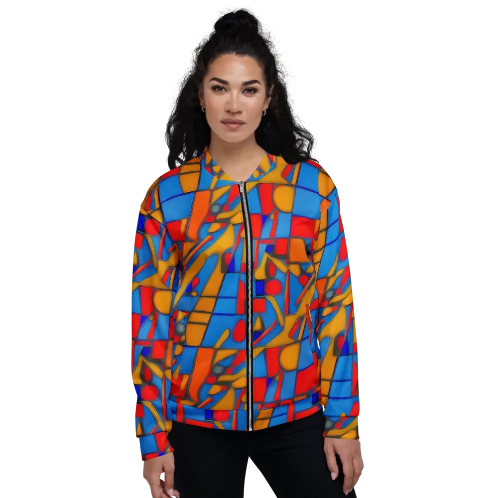 Colorblock Current on Bomber Jacket — Front