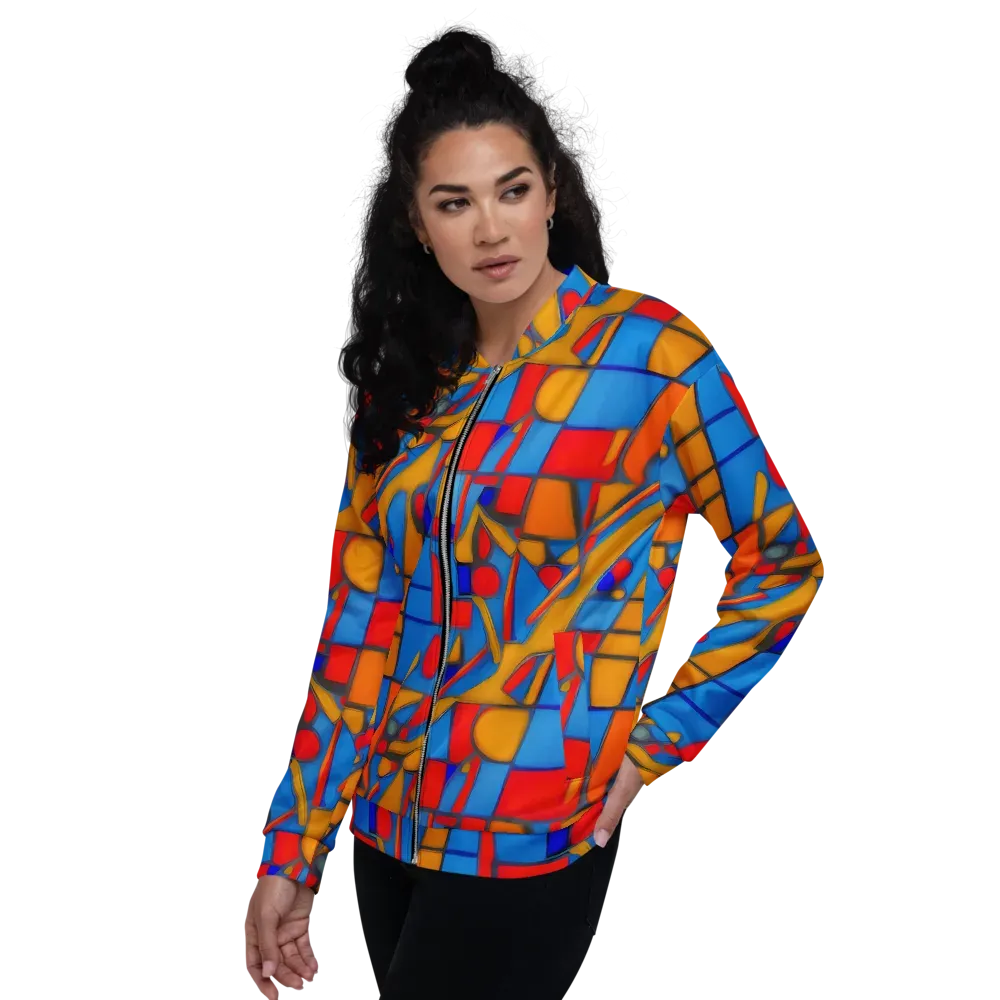Colorblock Current on Bomber Jacket — Left
