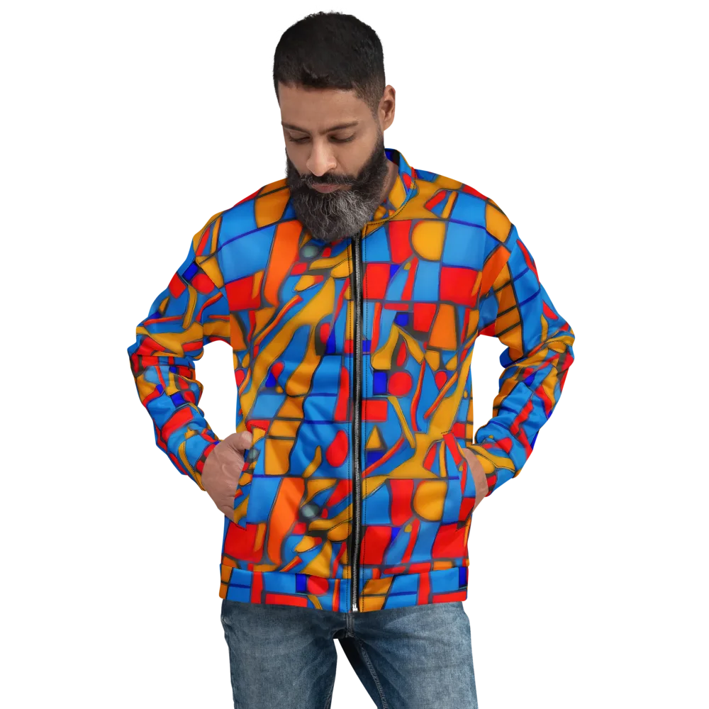 Colorblock Current on Bomber Jacket — Front