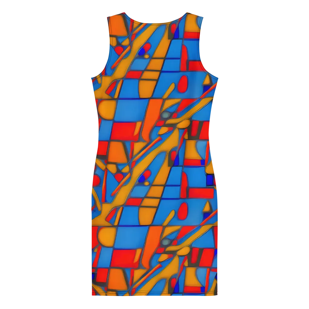 Colorblock Current on Bodycon Dress — Back