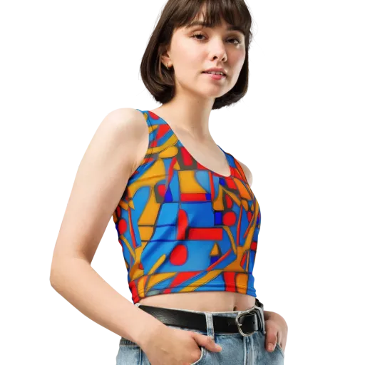 Colorblock Current on a Crop Top