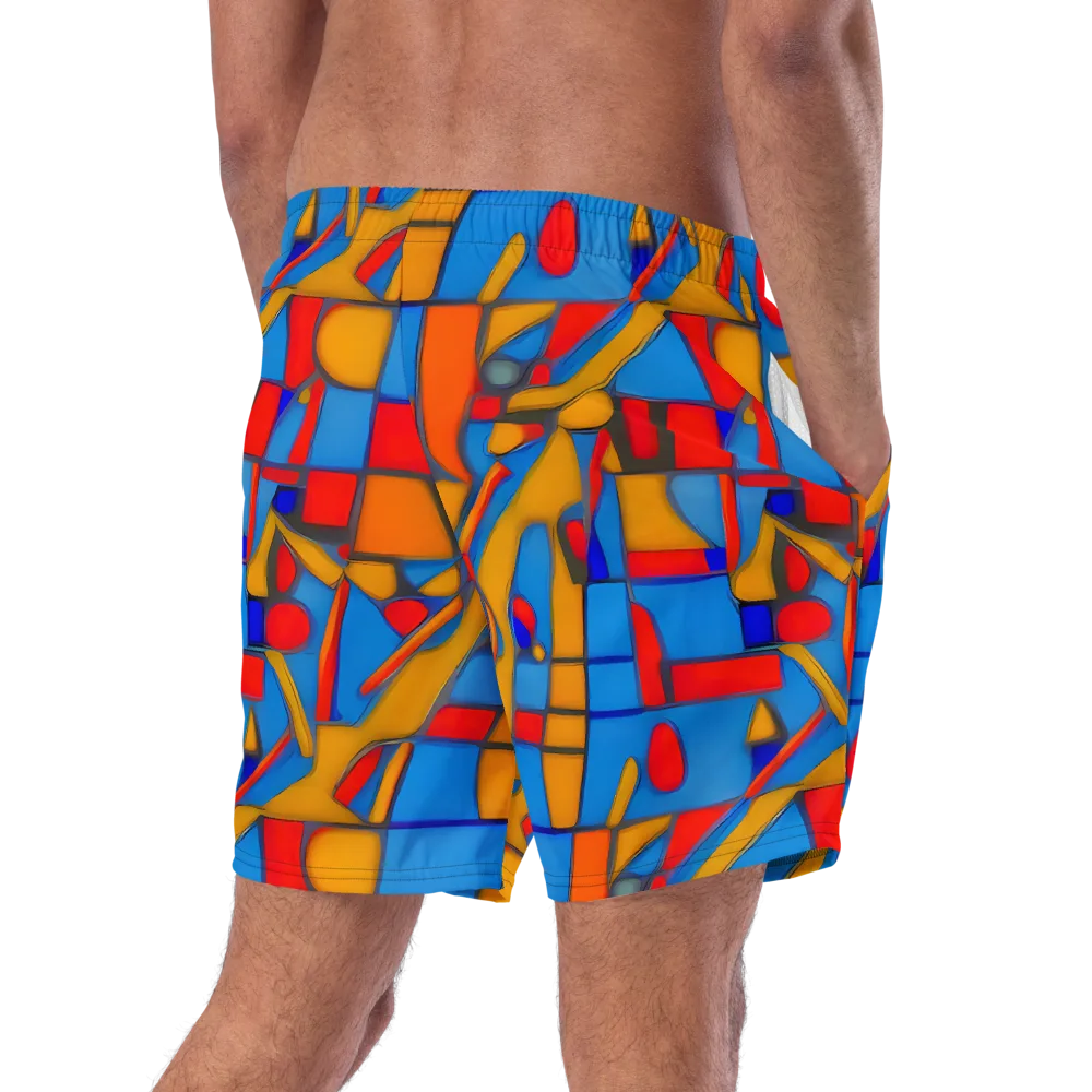 Colorblock Current on Swim Trunks — Right Back