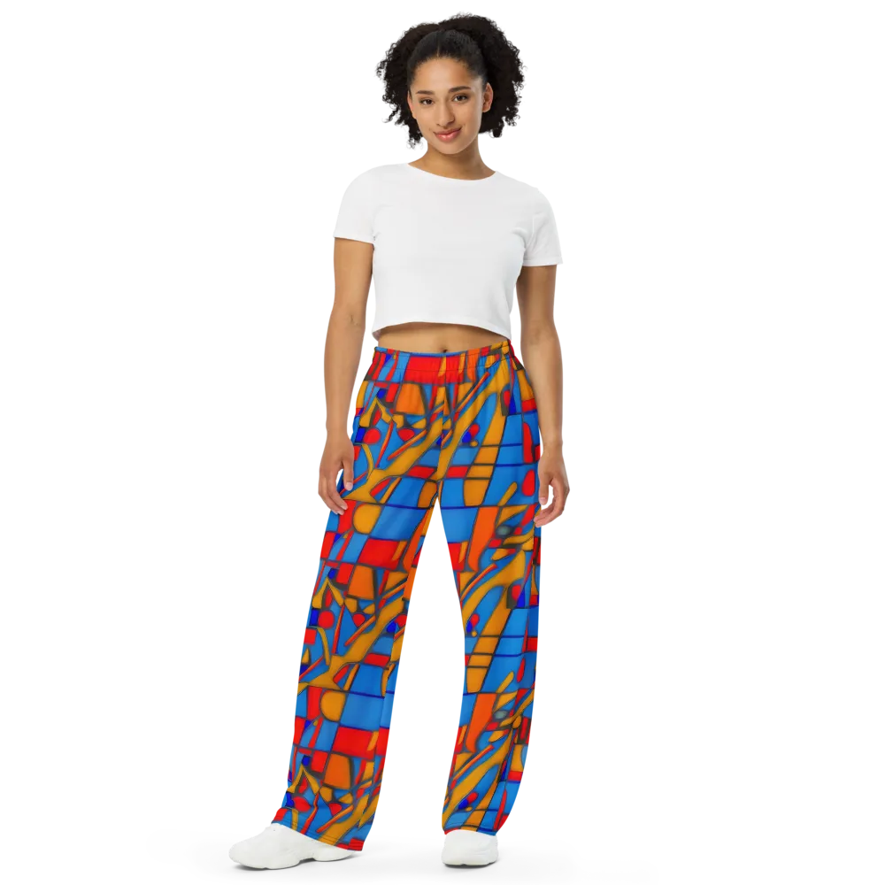 Colorblock Current on Wide-Leg Pants — Front