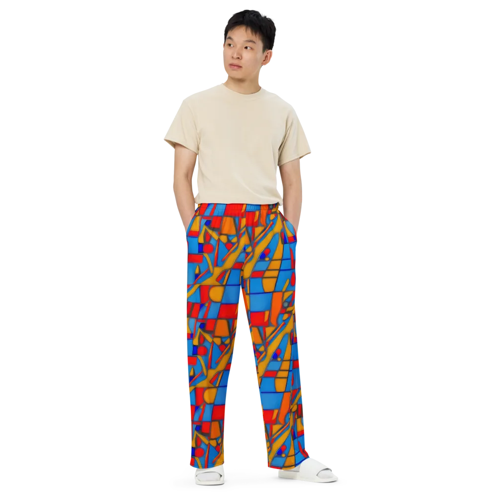 Colorblock Current on Wide-Leg Pants — Front
