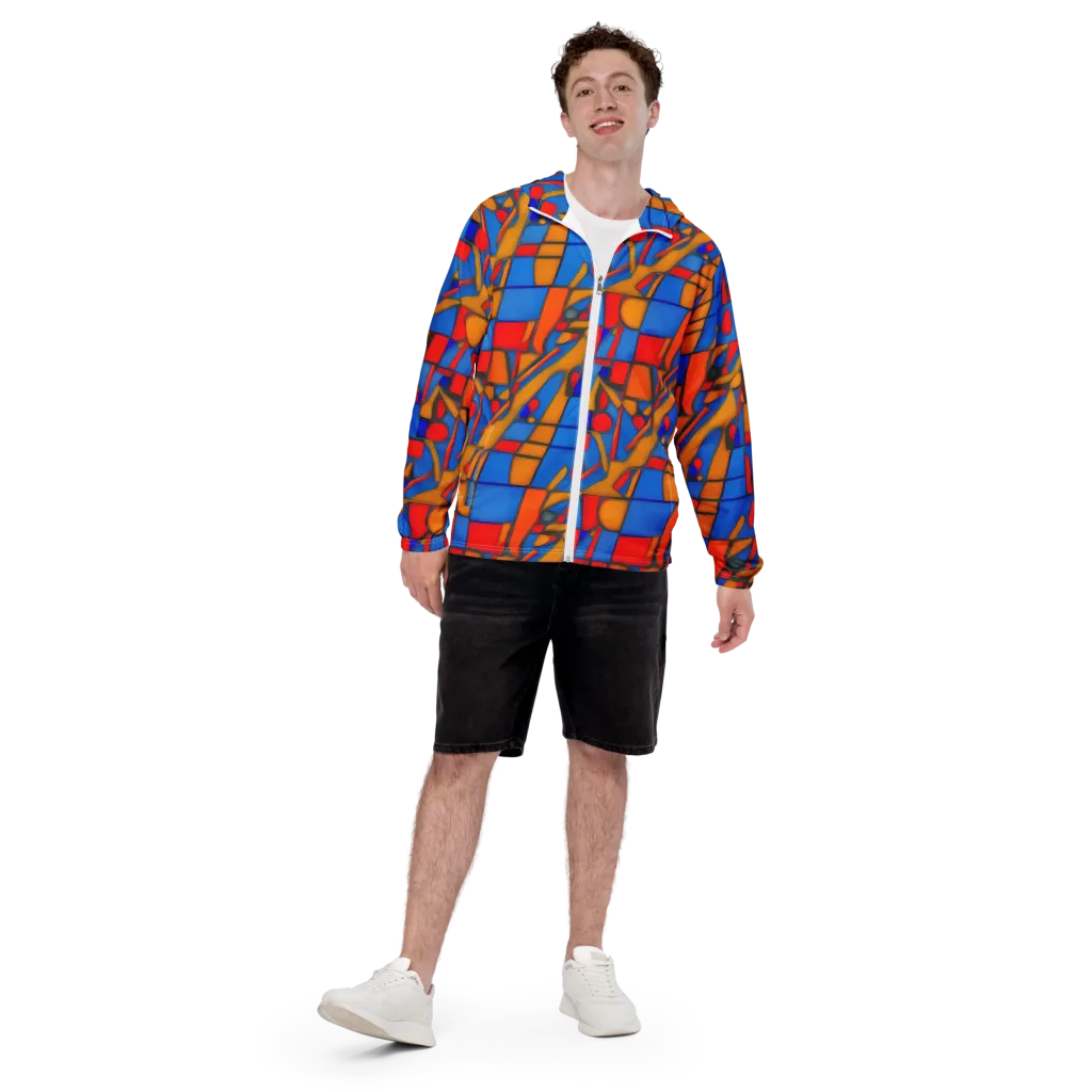 Colorblock Current on Men's Windbreaker — Front