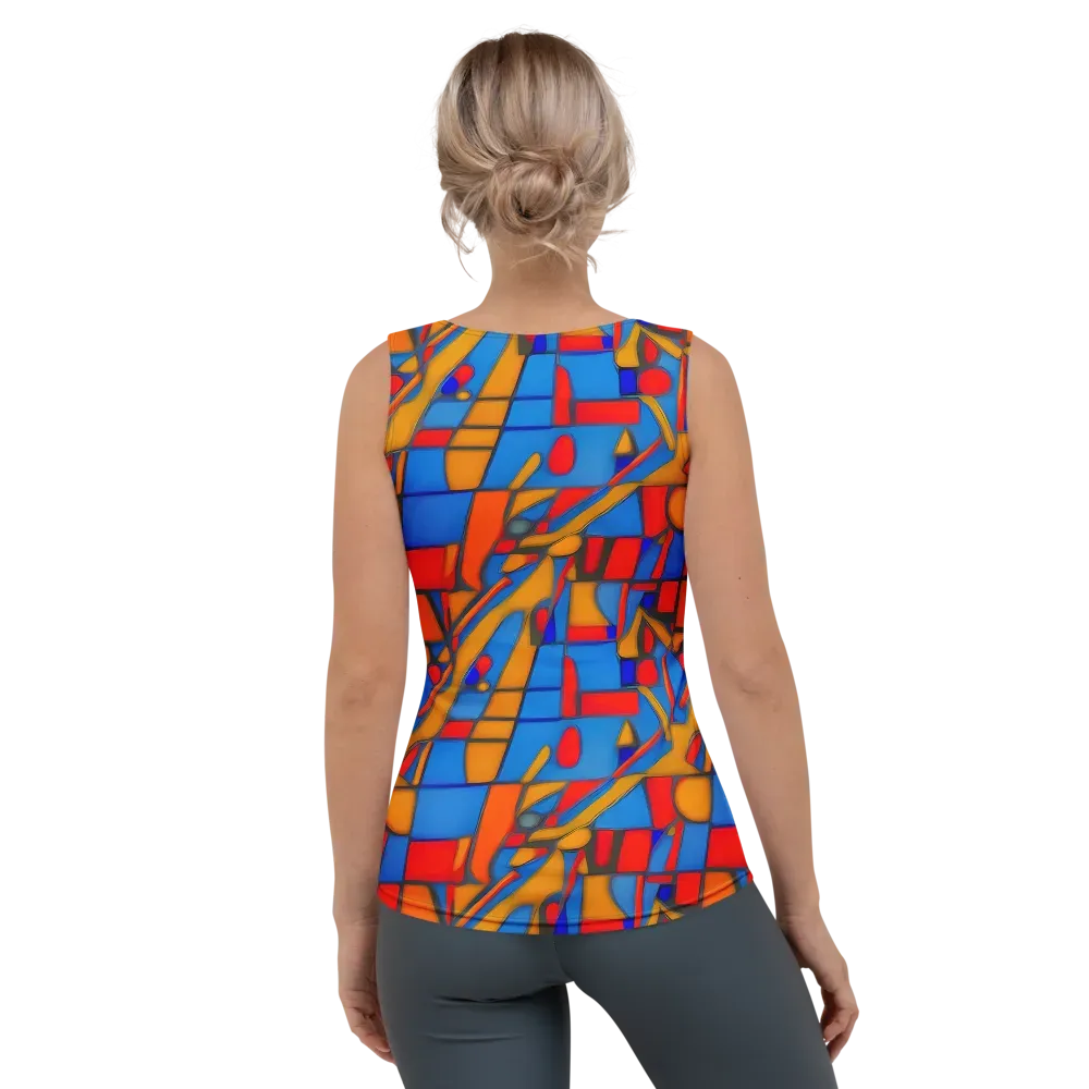 Colorblock Current on Women's Tank Top — Back