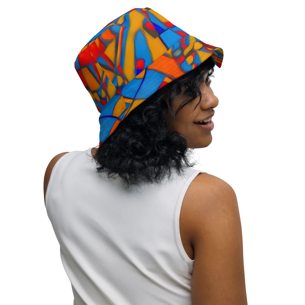 Colorblock Current on Reversible Bucket Hat — Right Outside