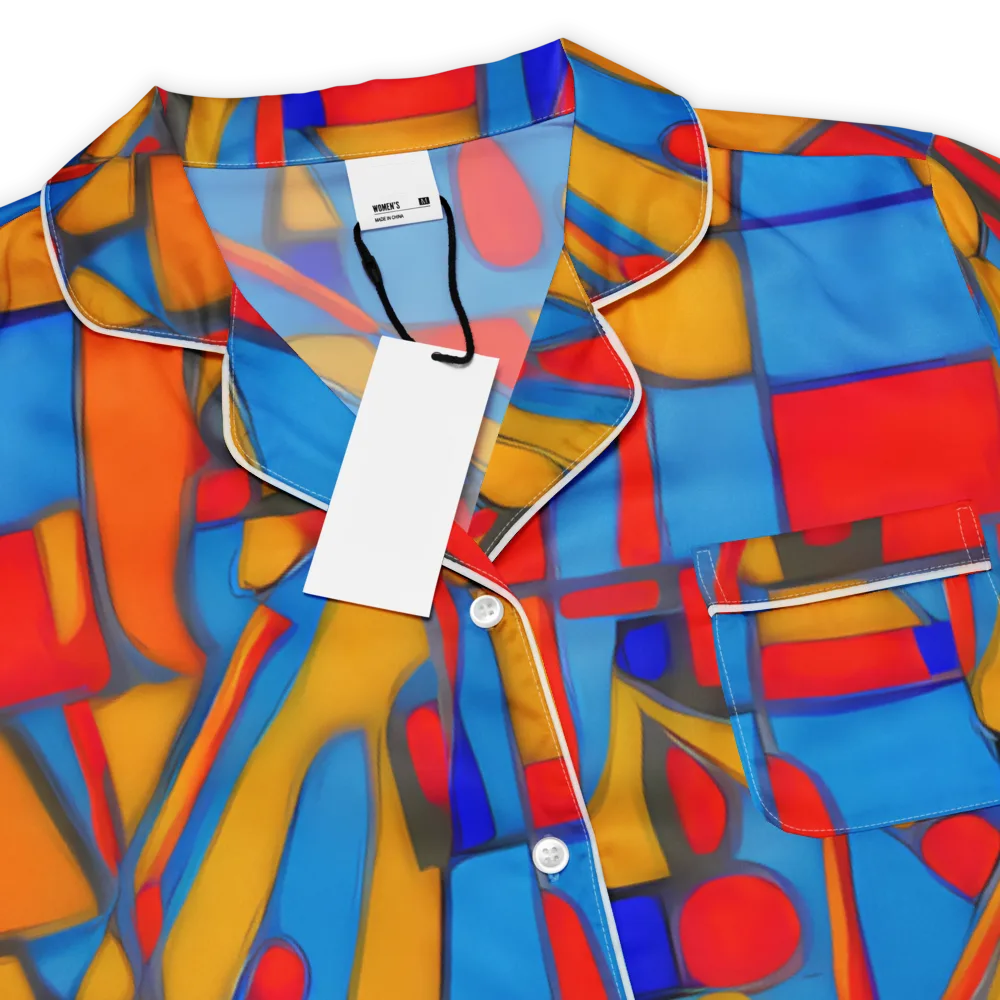 Colorblock Current on Women's Short Sleeve Pajama Top — Product details