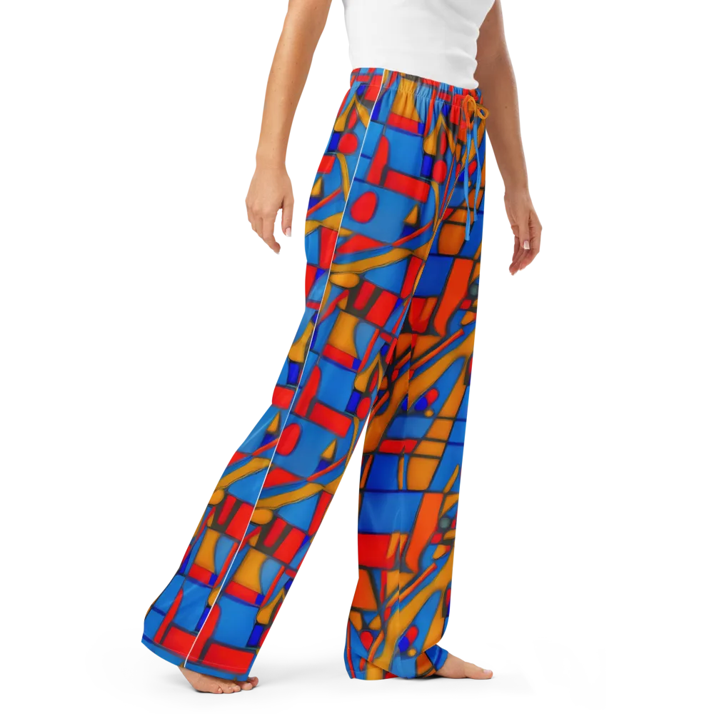Colorblock Current on Women's Pajama Pants — Right Front