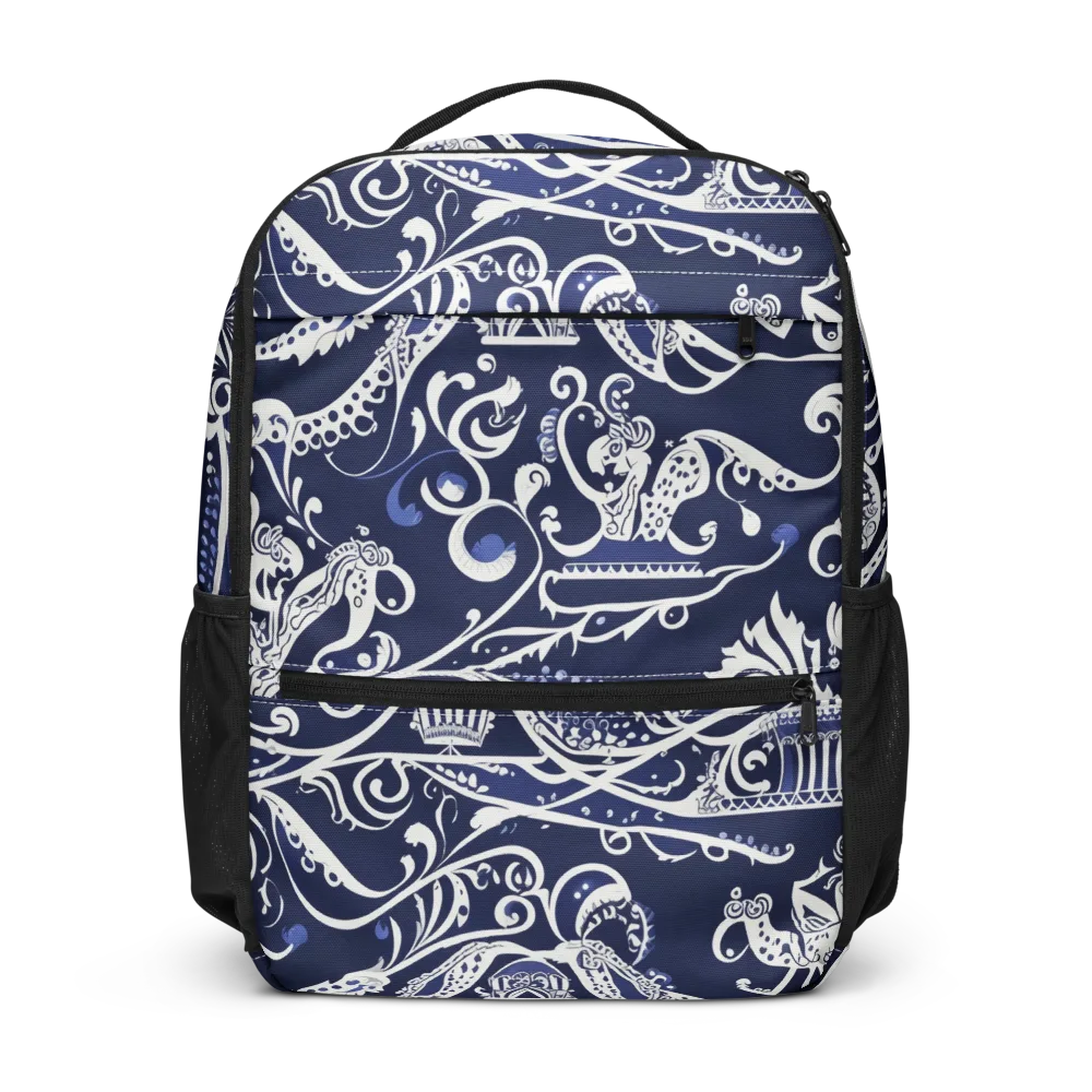 Navy Circus on Utility Backpack — Front