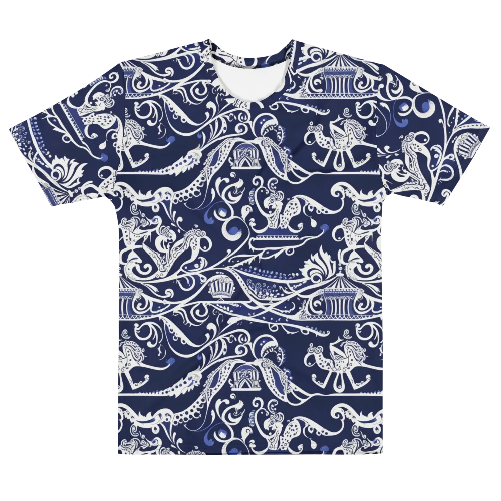 Navy Circus on Men's Cotton Crew Neck T-Shirt — Front