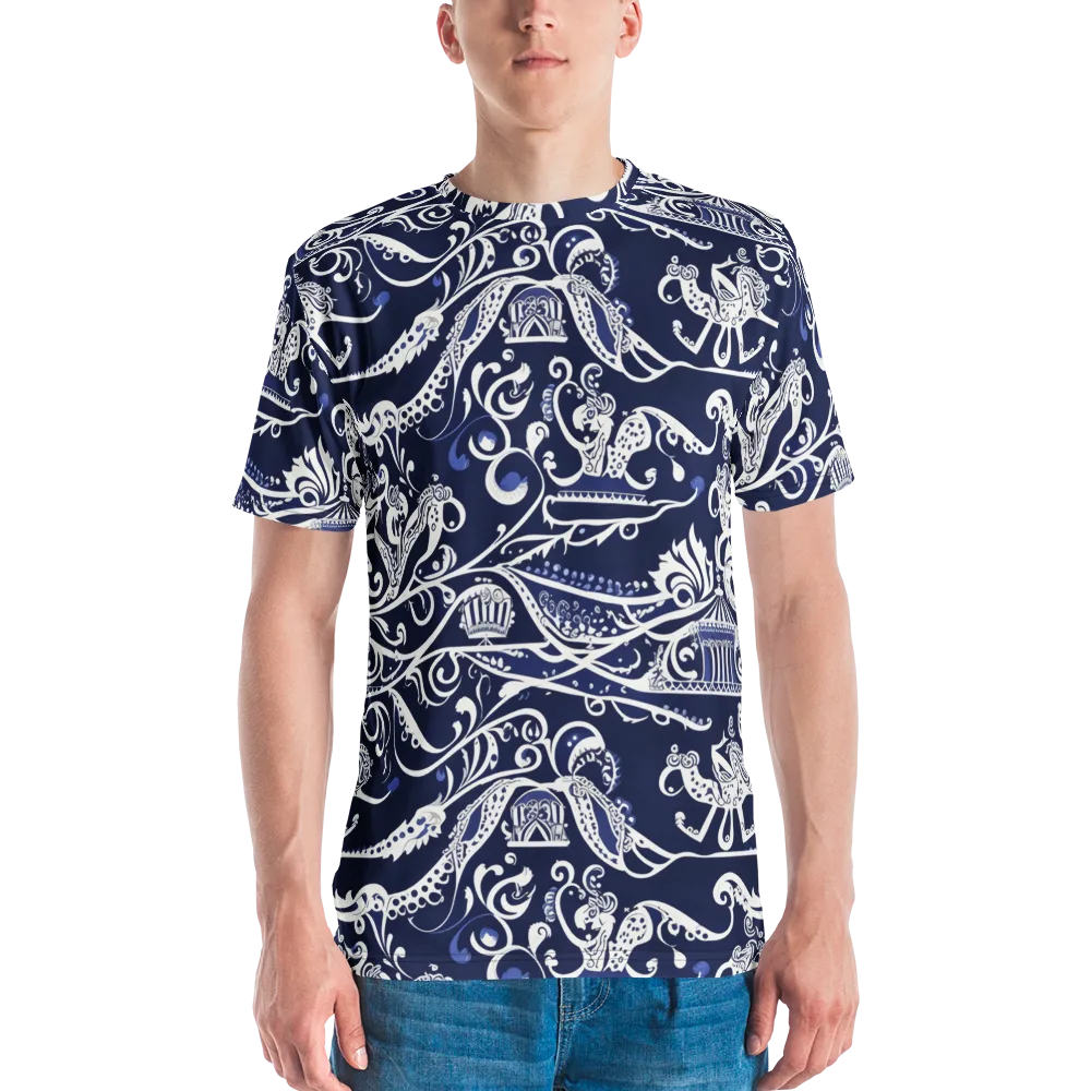 Navy Circus on Men's Crew Neck T-Shirt — Front