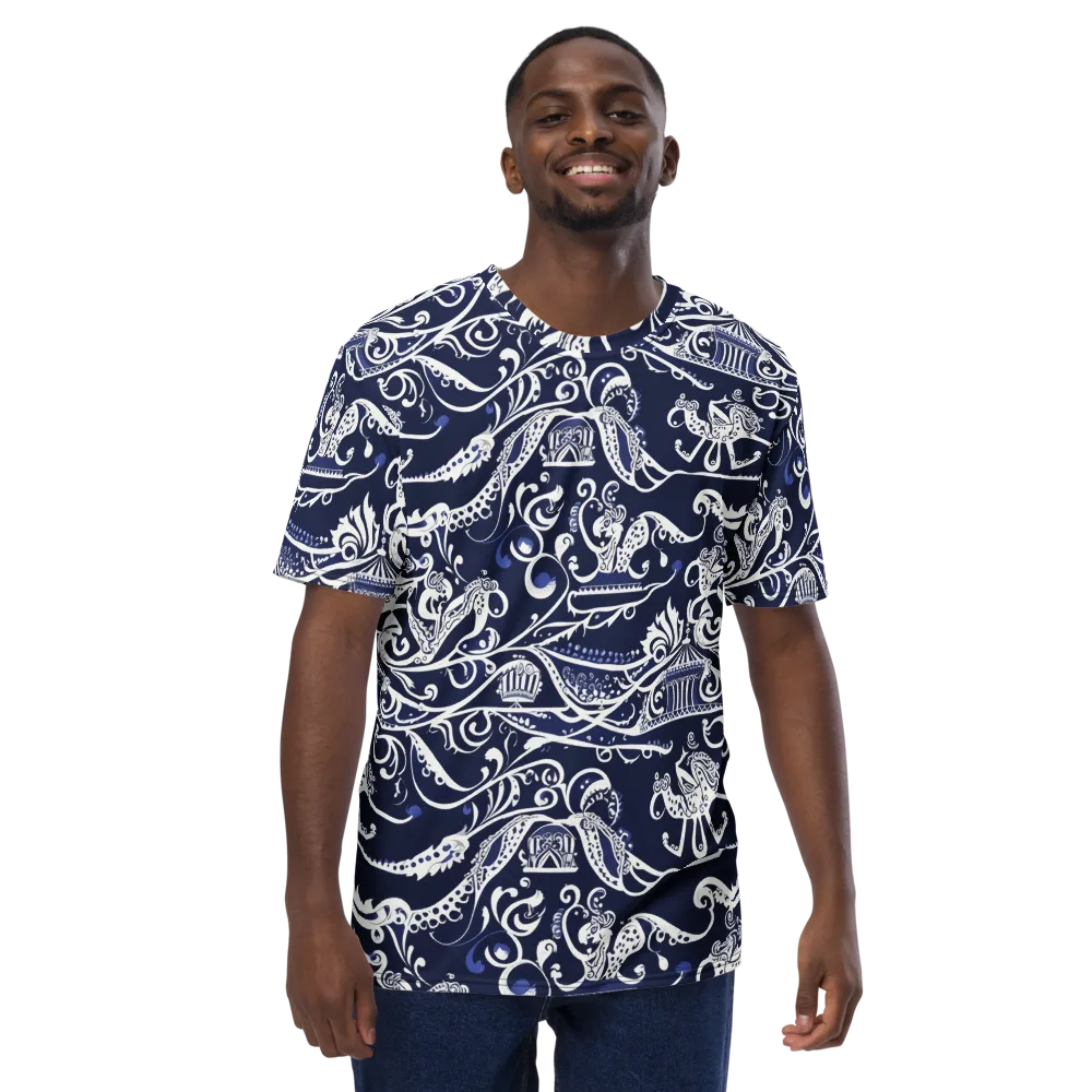 Navy Circus on Men's Crew Neck T-Shirt — Front