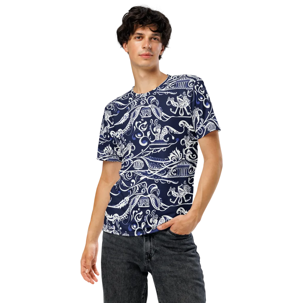 Navy Circus on Men's Crew Neck T-Shirt — Front