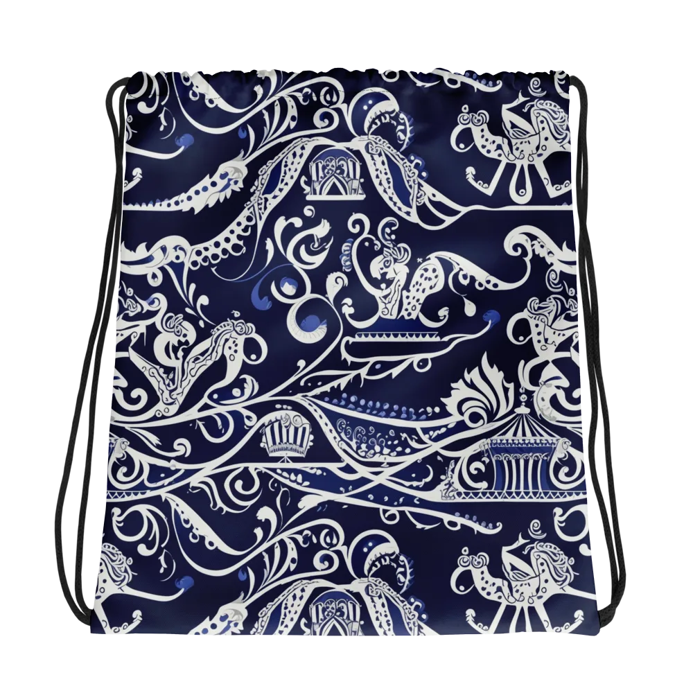Navy Circus on Drawstring Bag — Photo