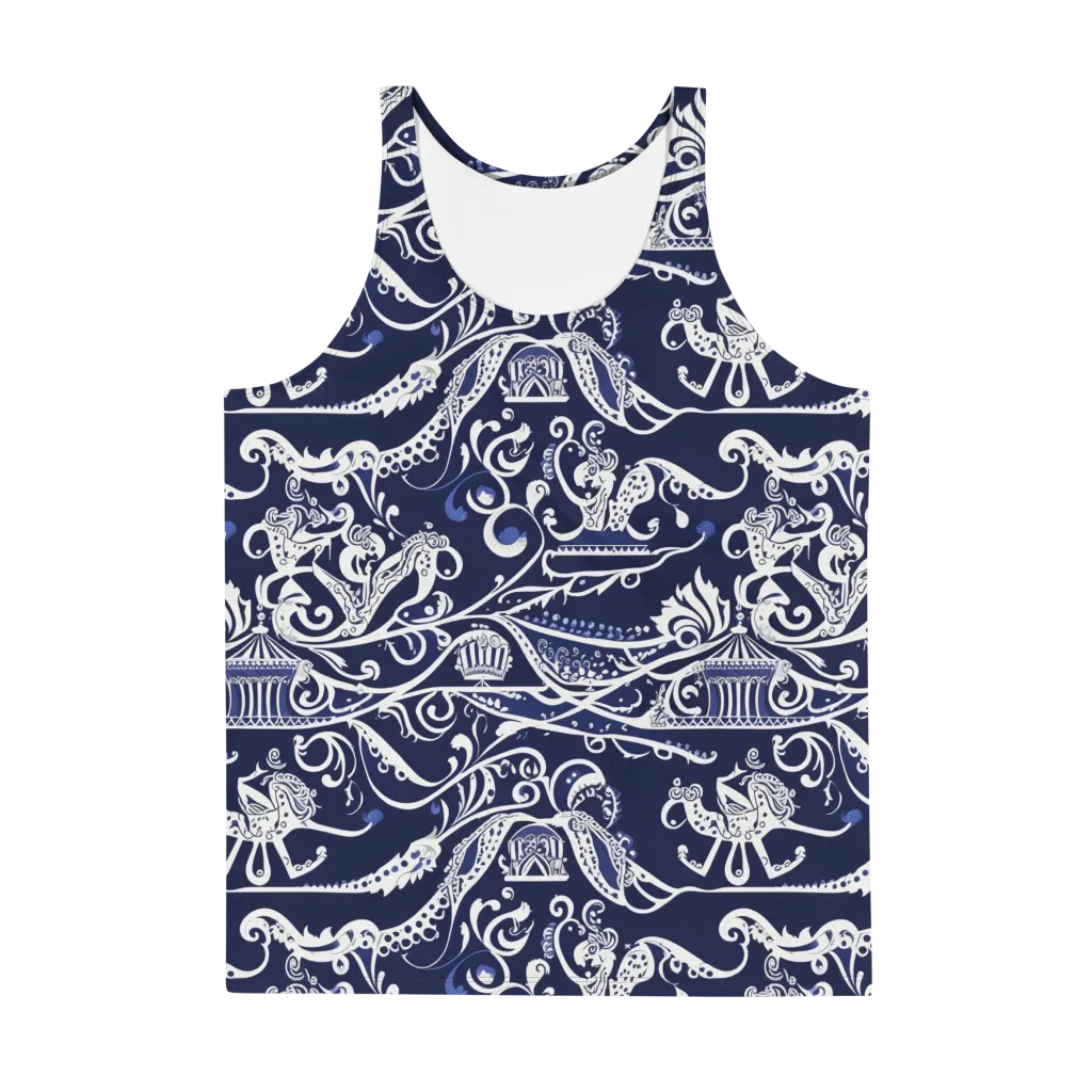 Navy Circus on Men's Tank Top — Front