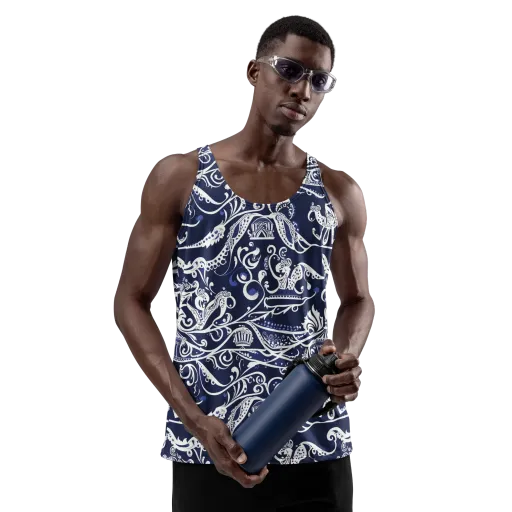 Navy Circus on a Men's Tank Top