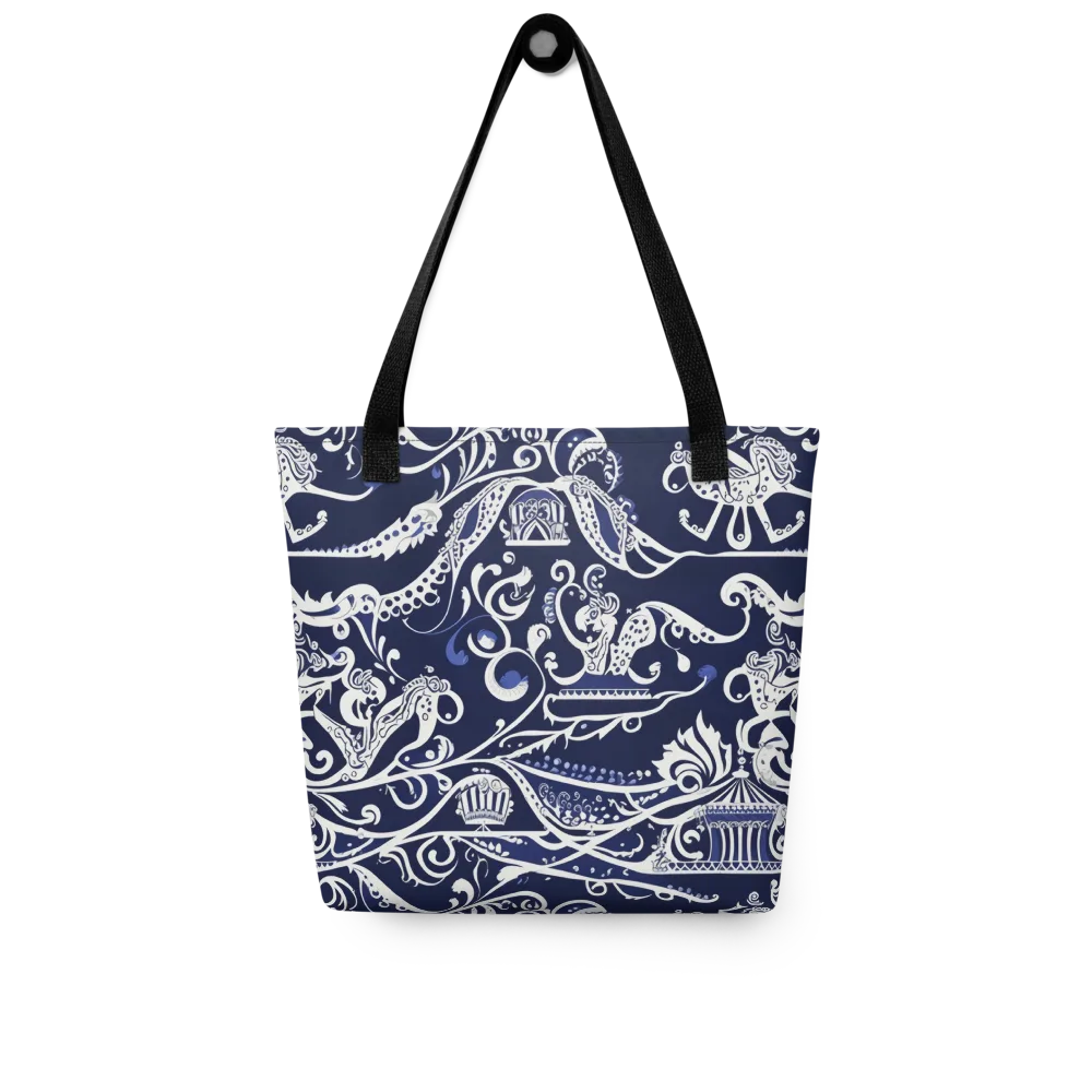 Navy Circus on Tote Bag — Front