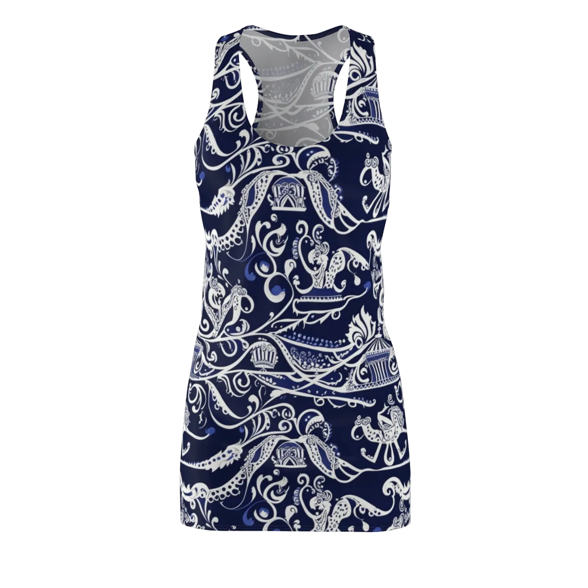 Navy Circus on Racerback Dress — Front